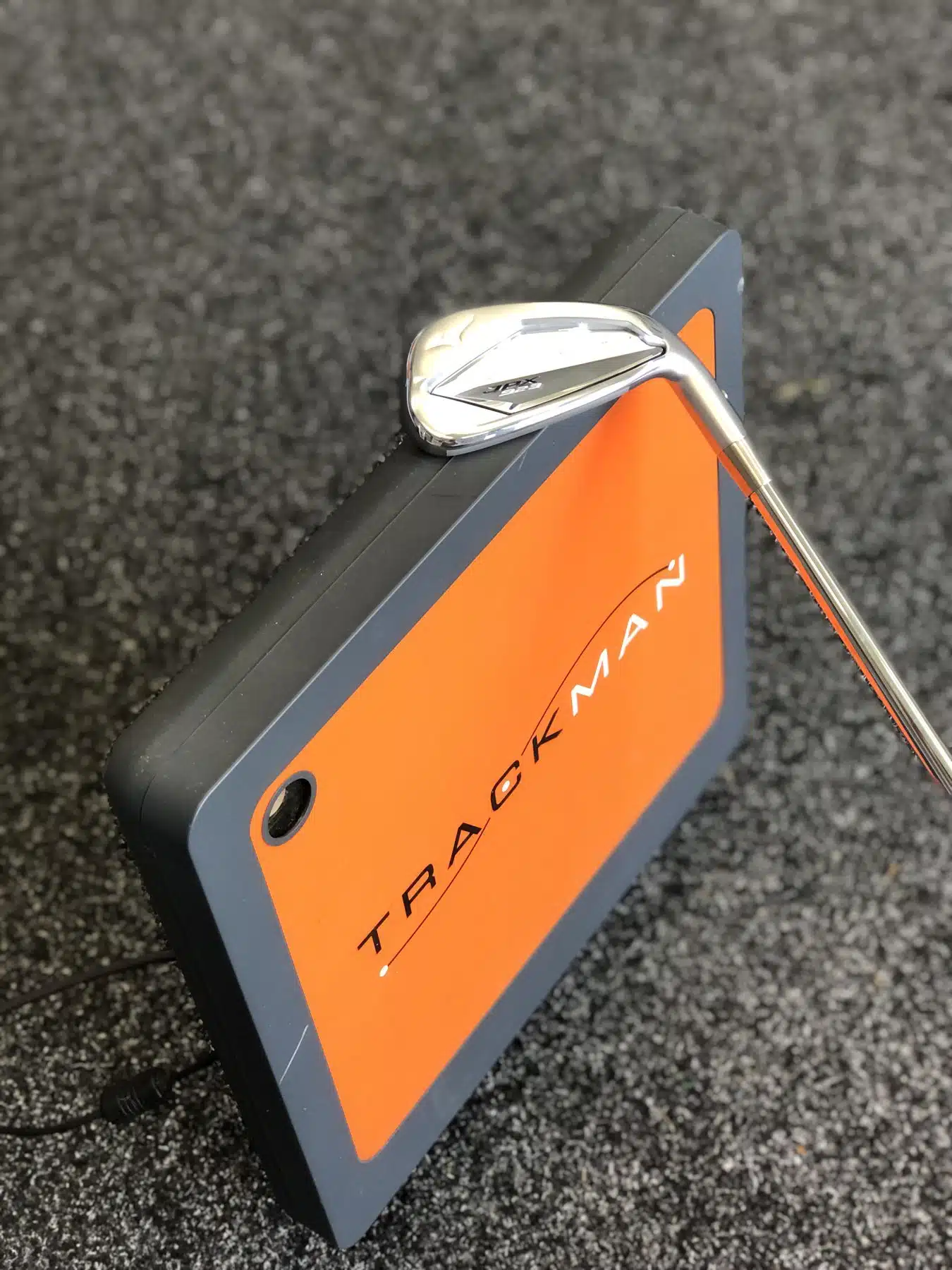 TrackMan launch monitor during a fitting at Express Golf